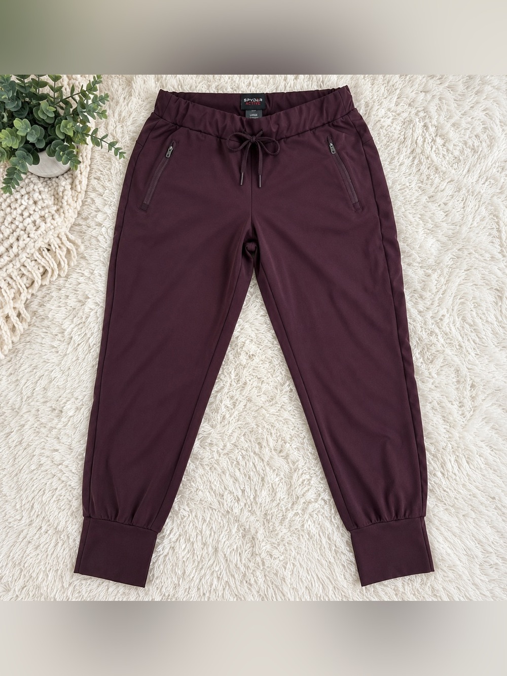 Spyder Active Maroon Jogger Pants | Women’s Large